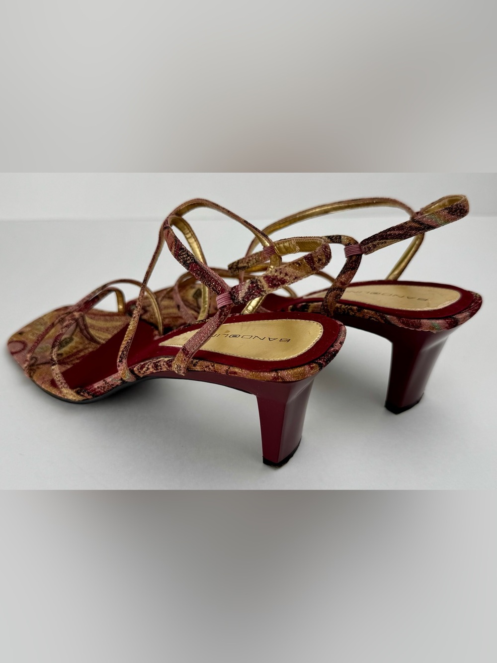 Bandolino brocade fabric ‘Dobex’ sling back heels. Size 8.5 M - Picture 5 of 11